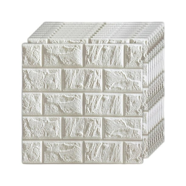 10 paneles de pared 3D de 30 cm de cobertura, adhesivos imprimibles de espuma de polietileno autoadhesivos, impermeables, para decoración de interiores y del hogar.