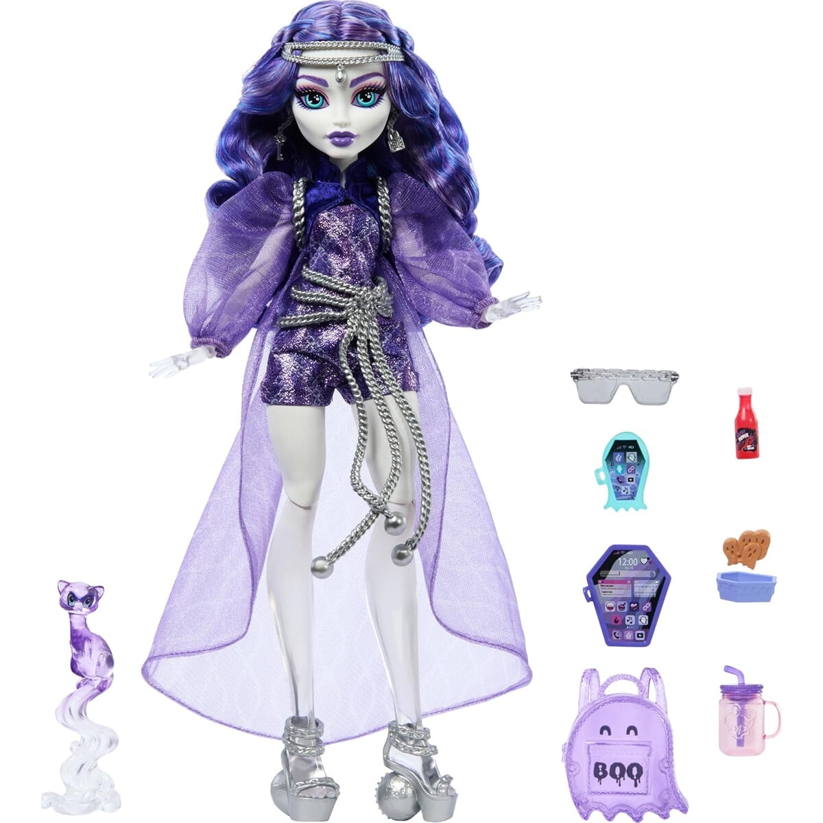 Mattel - Muñeca Monster High Spectra Vondergeist Con Hurón Rhuen