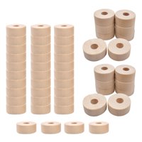 Magideal - 50 Piezas De 25 Diámetro Ruedas De Sin Terminar 7 Mm Agujero En Blanco Para Manualidades Modelo Adorno Pintura Tinción Decoración