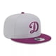 thumbnail image 2 of Jockey New Era 9FIFTY 2-Tone Color MLB Los Angeles Dodgers Gray/Purple, 2 of 7