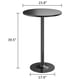 thumbnail image 3 of Mesa de bar Furmax Bistro, paquete de 2 unidades, con base redonda de metal con altura de barra, 3 of 8