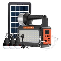 Genérico - Kit Solar Easy Power Radio Bluetooth Linterna 3 Ampolletas Led 80W Recargable