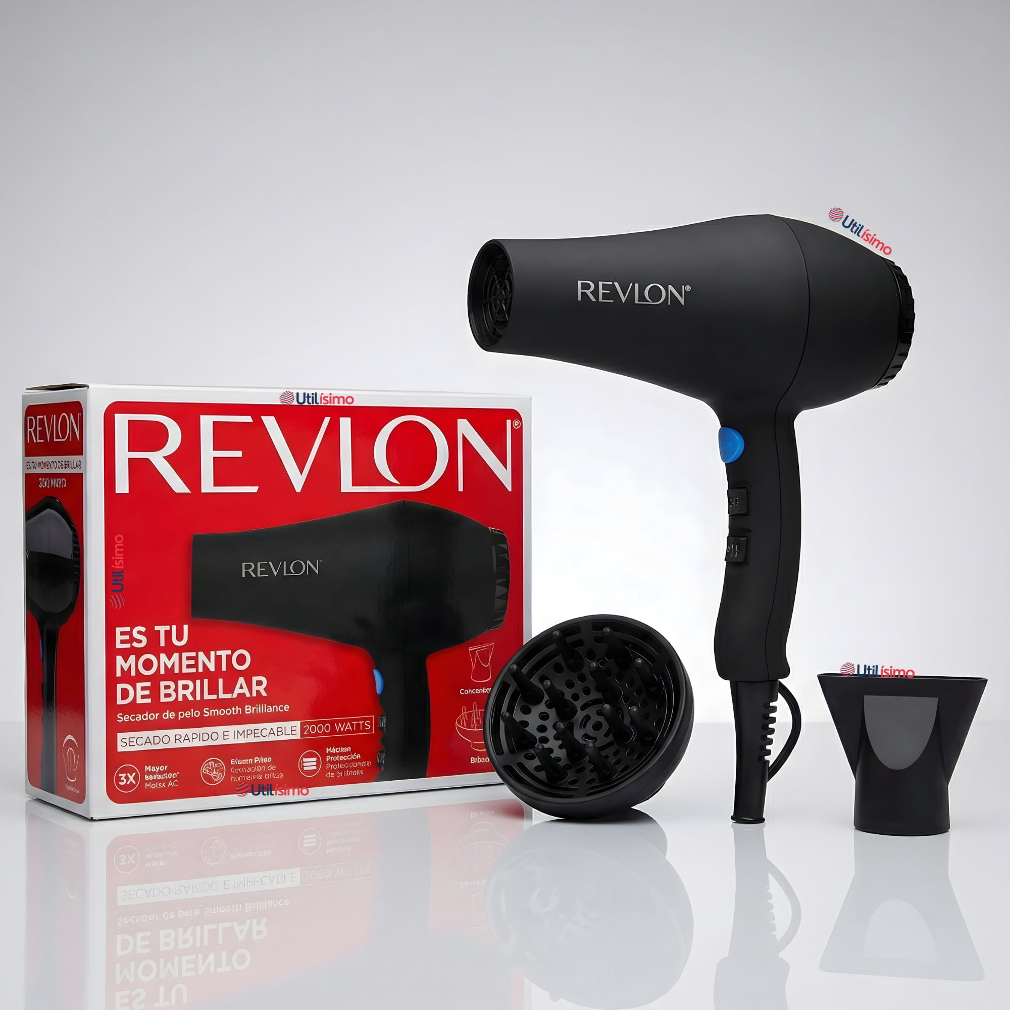 Secador De Cabello Revlon Smooth Brilliance 1875w Negro