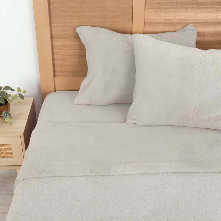 Sábanas Sherpa Lisa 2.5 Plazas / Gris – Plumetti