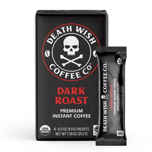 Death Wish Café Instantáneo Tostado Oscuro 8 Sobres