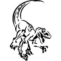 Rienda Libre Graphics - Decomural Velociraptor Prehistoric Dinosaur Ws-33630