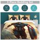 thumbnail image 5 of Captain AmericaCartoon Collection 3-Piece Comforter Set, Personalized Bedding Decor for Kids And Teens Bed Sheets, 5 of 5