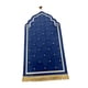 thumbnail image 1 of Alfombra De Oración Cumpleaños Hogar Coleccionable Islámico Eid Hajj Alfombra De Oración Regalo Azul 50cm X 80cm, 1 of 3