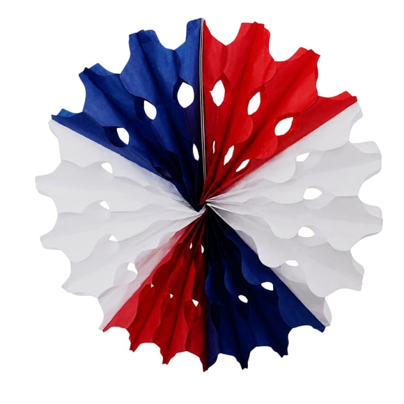 Abanico Tricolor 30cm Decoración Fiestas Patrias