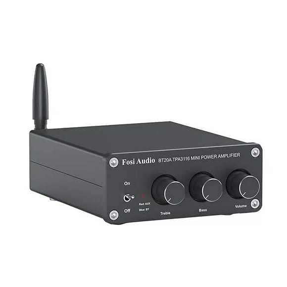 Amplificador de Audio Estereo Bluetooth 5.0 Clase D 2x100W - Fosi Audio BT20A