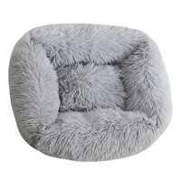 Magideal - Cozy Dog Bed Warm Kennel Long Plush Easy To Clean Mat Suministros Para Mascotas Colchón Suave Para El Invierno Warm Puppy Sleeping Small Medium Dogs - Gris Claro, M M Gris Claro