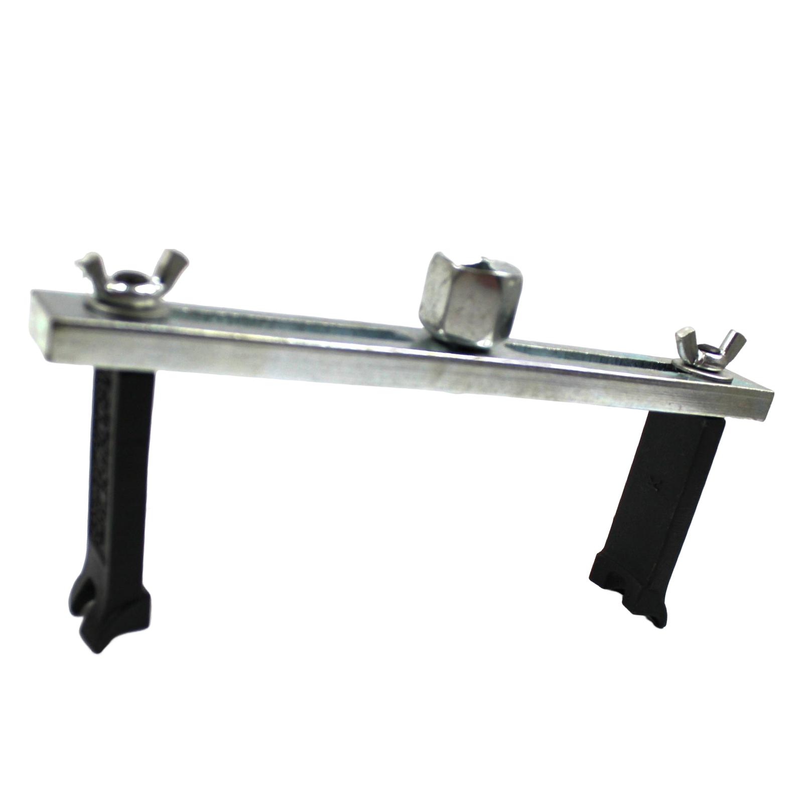 Magideal - Herramienta De Extracción De Bomba De Para Automóvil, Accesorios Universales Duraderos Acero Al Carbono 2 Mordazas Llave De Cubierta De , Negro