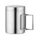thumbnail image 4 of Taza de camping de acero inoxidable, taza de camping, taza de viaje ligera, taza de metal, taza de té, taza de café para senderismo, excursiones al ai 400ml, 4 of 5