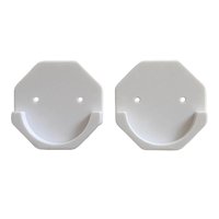 Bothyi - Soporte Adhesivo Para Barra De Cortina De Ducha, Para El Hogar, Armario, Hotel, Hexágono, Blanco