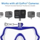 thumbnail image 2 of Máscara de buceo OCTOMASK con soporte GoPro azul sin marco, 2 of 4