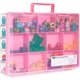 thumbnail image 3 of Organizador de almacenamiento de juguetes Bins & Things y vitrina compatible con muñecas LOL, Shopkins, criaturas de Calico y figuras LPS - Caja ajustable portátil con asa de transporte, 3 of 3