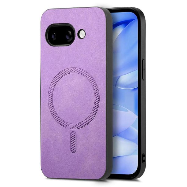 Magnetic Slim Case for Google Pixel 9A with Camera Guard & Anti-Scratch Back Purple