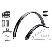 Magideal - Guardabarros De Bicicleta De Montaña, Protector De Barro Para Neumáticos De 24 Pulgadas, Reemplaza La Cubierta Completa, Protector De Neumáticos, Guar Soporte Negro Con Abrazadera