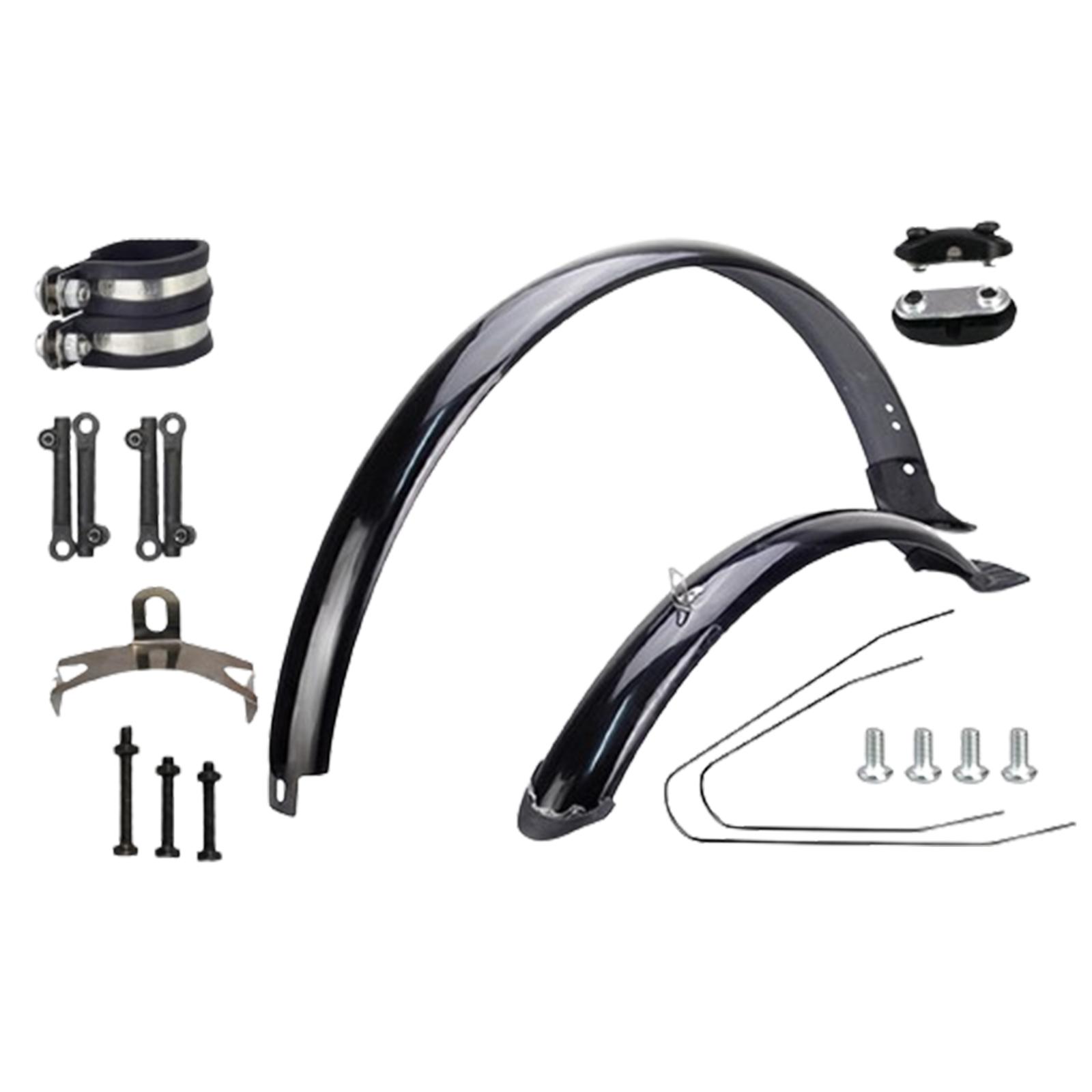 Magideal - Guardabarros De Bicicleta De Montaña, Protector De Barro Para Neumáticos De 24 Pulgadas, Reemplaza La Cubierta Completa, Protector De Neumáticos, Guar Soporte Negro Con Abrazadera