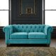 thumbnail image 1 of Sofa Florencia 2C Tela Velvet Turquesa, 1 of 6