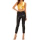 thumbnail image 2 of INSPIRE CHIC Tops de Tanque de Halloween para Mujer sin Mangas con Recortes Ropa de Club Brillante Metálica Crop Tops M Oro, 2 of 6