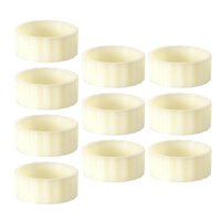 Magideal - 10 Anillos De Sujeción Para Velas, Estabilizadores, Arandelas De Fijación Vertical, Adaptadores Para Portavelas, Protectores Antigoteo Para El Hogar Y Beige