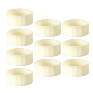 Magideal - 10 Anillos De Sujeción Para Velas, Estabilizadores, Arandelas De Fijación Vertical, Adaptadores Para Portavelas, Protectores Antigoteo Para El Hogar Y Beige