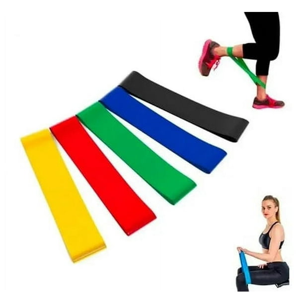 Pack De 5 Mini Bandas Loops De Latex 5, 10, 20, 30 Y 40 Libras