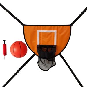 Ioensy - Trampolín Aro De Baloncesto Juego De Portería Aro De Baloncesto Para Niños Al Aire Libre Naranja Con Una Pelota