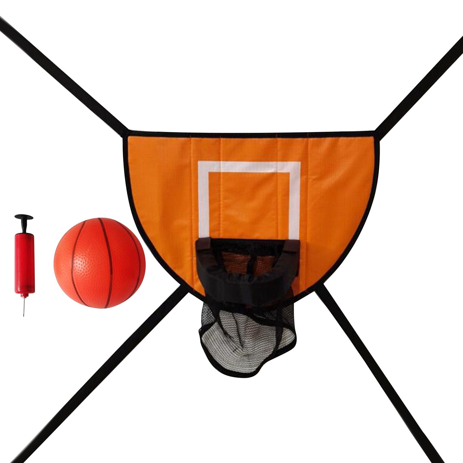 Ioensy - Trampolín Aro De Baloncesto Juego De Portería Aro De Baloncesto Para Niños Al Aire Libre Naranja Con Una Pelota