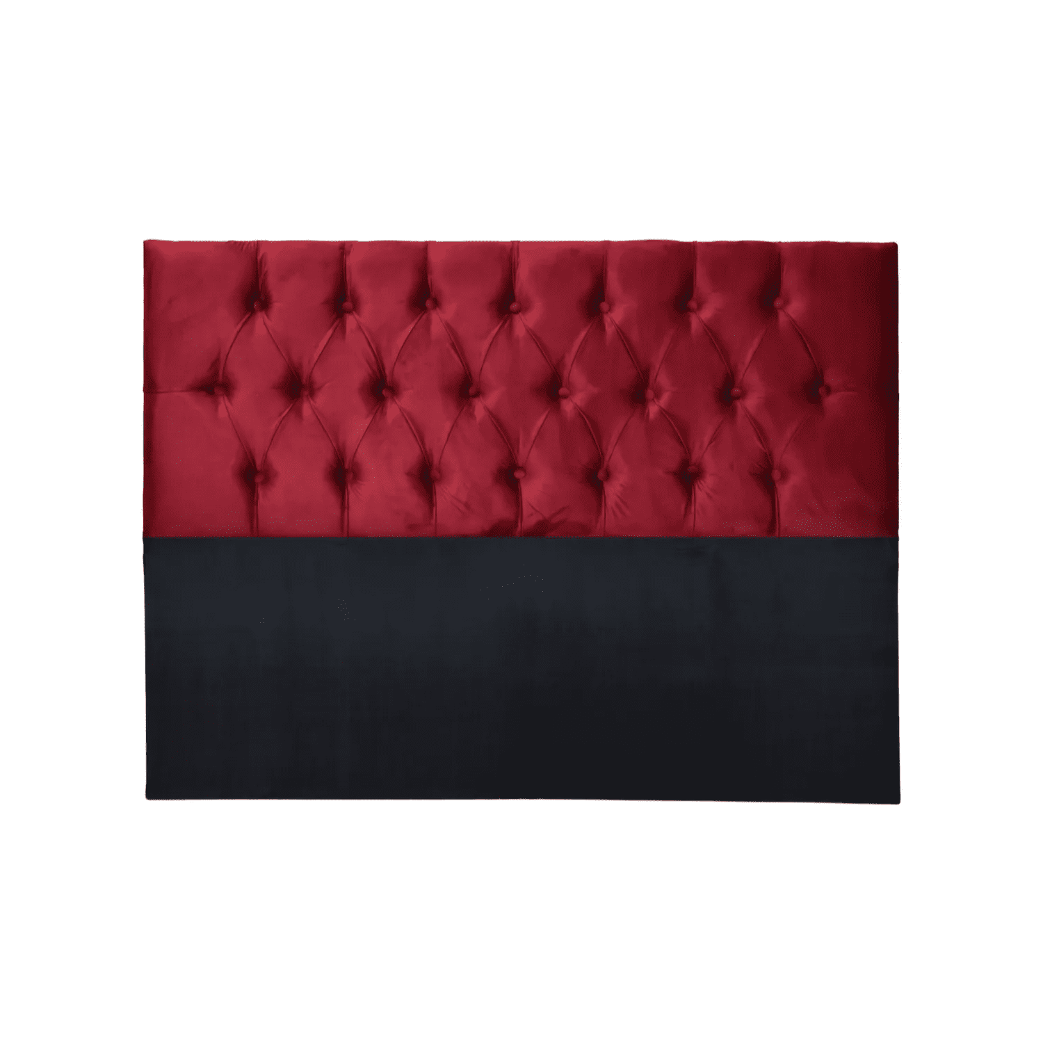 Importclick - Respaldo King Piso Capitone Premiun 180x140 Cm Rojo Felpa