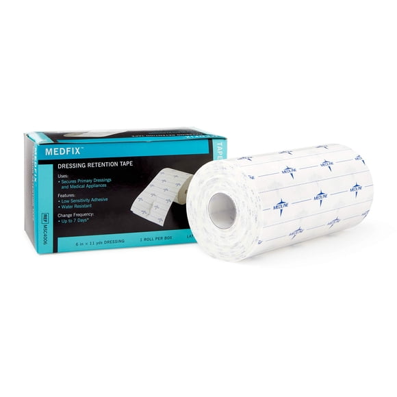 Cinta adhesiva Medline MedFix S-Release para apósitos, 6 cm x 10 m