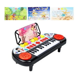 Magideal - Piano Portátil Teclado Electrónico Aprendizaje Musical Juguete Educativo Con Luces Sonidos 24 Teclas Pianos Electrónicos Para Niños Pequeños De 3 A 5 , Rojo