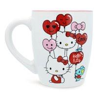 Silver Buffalo - Taza De Café Con Forma De Globo Plateado Con Forma De Corazón Buffalo Sanrio Hello Kitty, 750 Ml