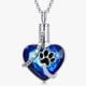 thumbnail image 1 of Collar relicario cenizas o recuerdos mascotas corazon huellita blue, 1 of 3