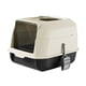 thumbnail image 3 of Caja de arena para gatos con tapa, bandeja de arena para gatos de interior, inodoro grande de doble puerta, bandeja de arena para gatos con pala para , negro, 3 of 5