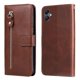 thumbnail image 1 of Funda tipo cartera para Samsung Galaxy A05 con bolsillo con cremallera y ranuras para tarjetas – Función de soporte Marrón, 1 of 6