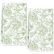 thumbnail image 1 of Toalla de cocina AnyDesign con flores verdes y pájaros, 45 x 70 cm, 2 unidades, 1 of 3