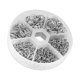 thumbnail image 4 of Kit De Anillos De Llavero De Hierro Llaveros Redondos De Doble Bucle Llaveros DIY Blanco K, 4 of 5