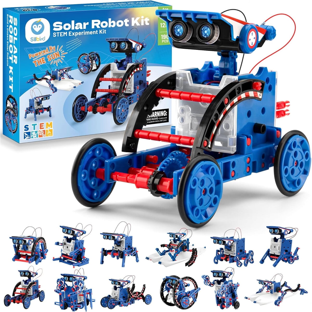 Sillbird - Kit Robot Solar 12en1 Juguete Stem Ciencia