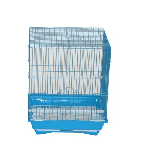 Cage Yml A1124Mblu Con Parte Superior Plana Para Periquitos Pequeños, 28 X 22 X 35 Cm