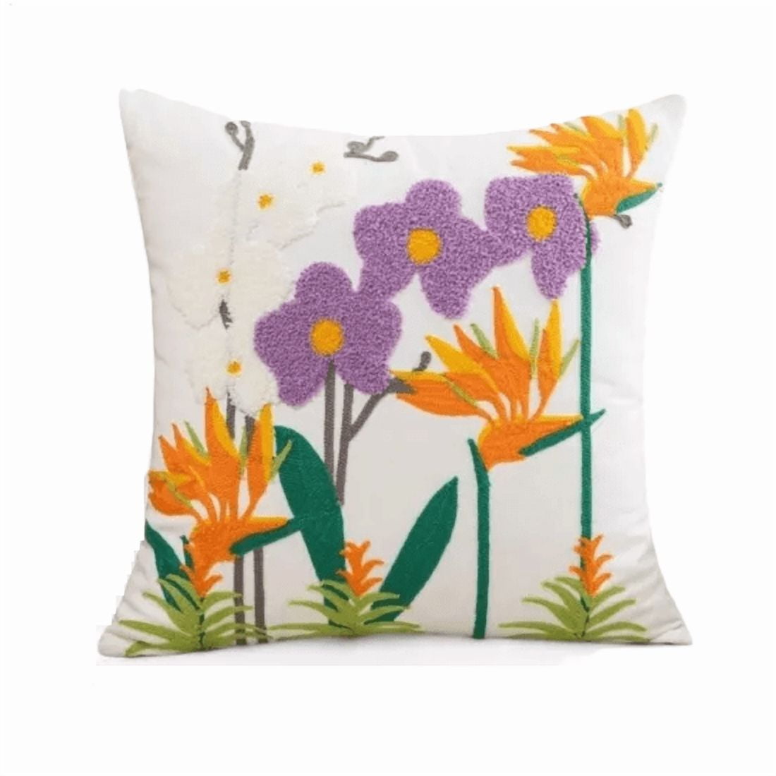 Genérico - Fundas De Cojines Bordadas A Elección 45x45 Diseño 60 Color Blanco