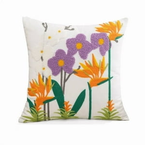 Genérico - Fundas De Cojines Bordadas A Elección 45X45 Diseño 60 Color Blanco