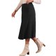 thumbnail image 4 of INSPIRE CHIC Falda de Mujer de Cintura Alta con Patrón de Punto Espiga Falda Midi M Negra, 4 of 5