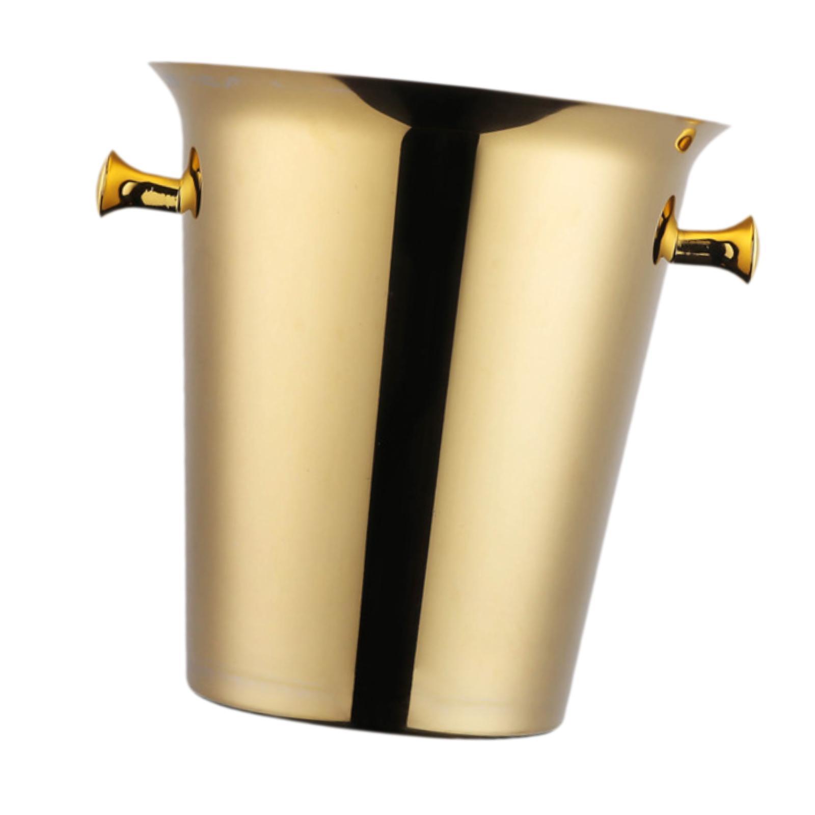 Bothyi - Cubo De Enfriamiento De Vino, Tina De Almacenamiento De Acero Inoxidable De 5L Para Fiestas De Pub, Restaurante, Dorado