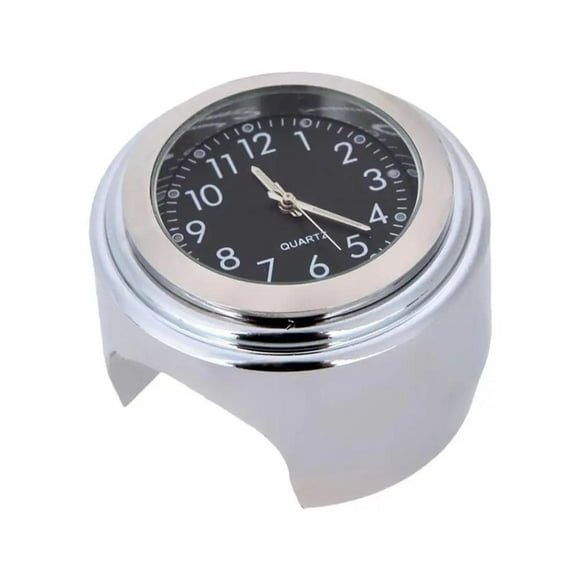Reloj para moto - Cromaro - Fondo Negro plateado