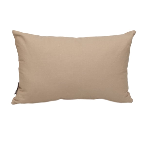 Almohada de algodón beige liso transicional de la colección Parkland