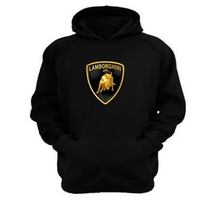 Genérico - Polerón Canguro Lamborguini Negro Talla L Unisex