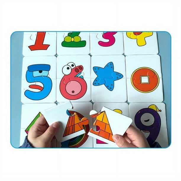 32pcs/box Animal Matching Puzzle For Baby, Image Language Cognition Cards For Children, Pairing Game Montessori Learning Educational Toy Gift For Kids