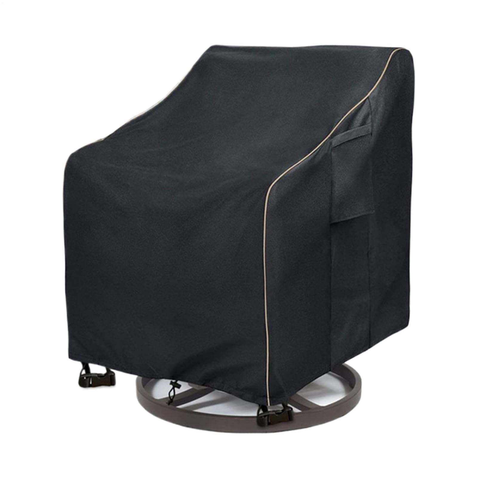 Xusx111 - Cubierta De La Silla Del Patio - Cubierta De La Silla Del Patio Impermeable A Prueba De Intemperie, Cubiertas De Muebles Al Aire Libre Para Césped / Jardín Chiar, Negro 70,3 Cm De Longitud X